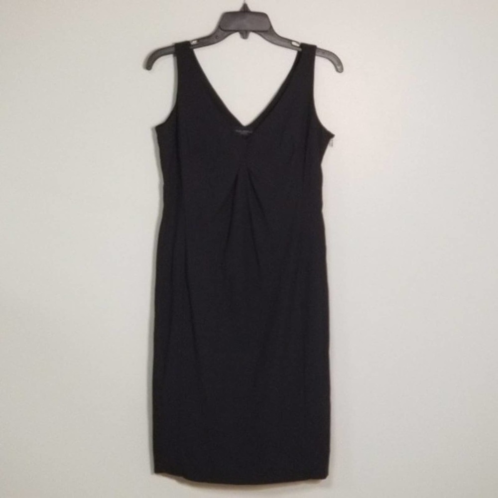 Piazza Sempione Blue Sleeveless Pleated Chest Cocktail Sheath Dress Size Medium